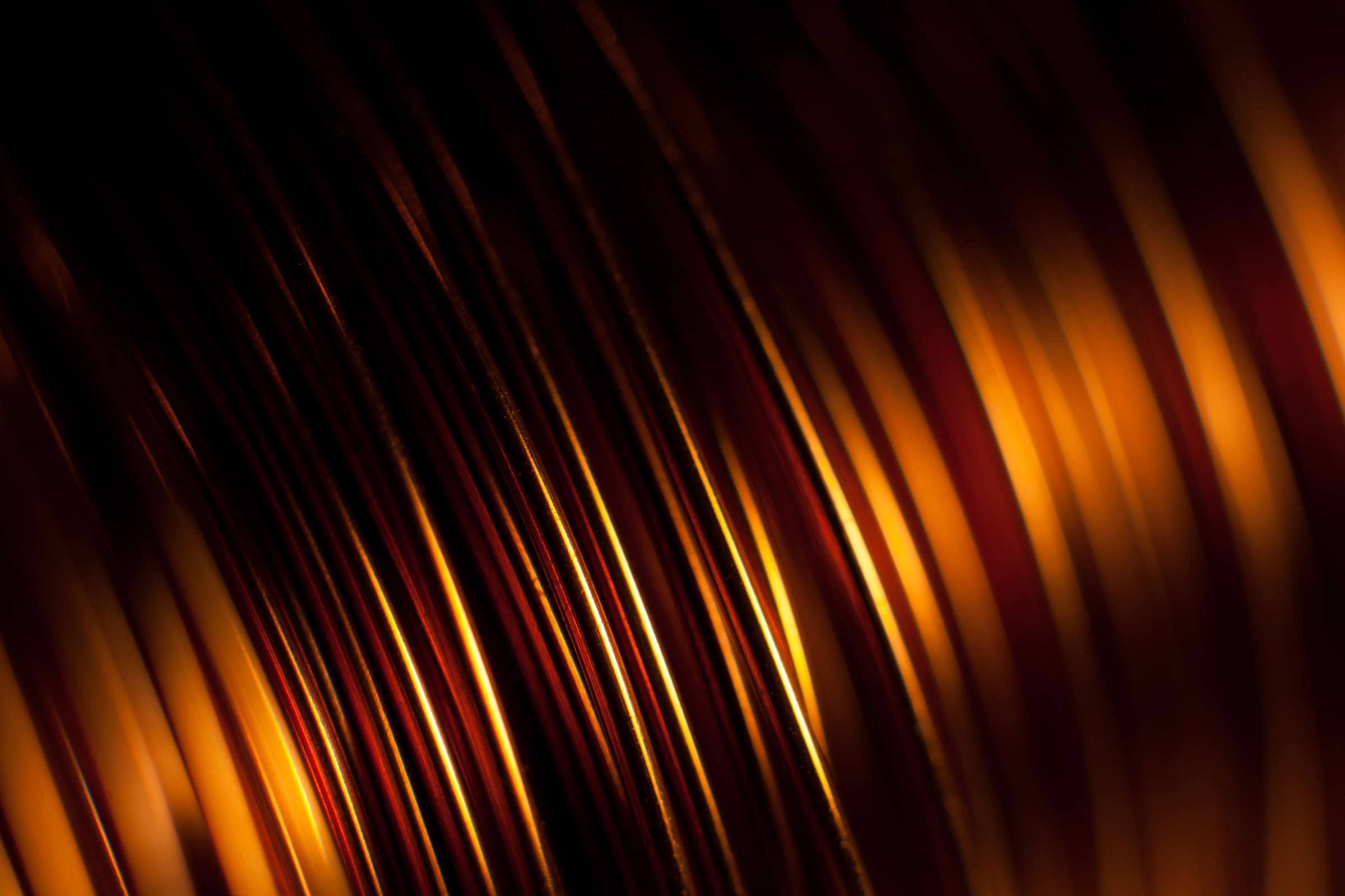 Closeup Of Copper Coil Wiring